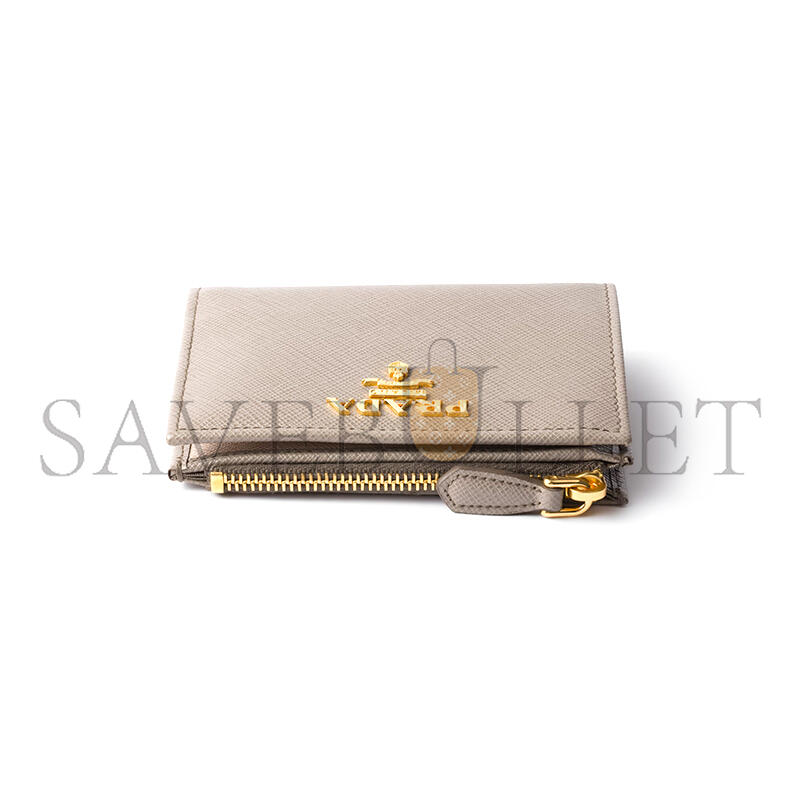 Pra*a small saffiano leather wallet 1ml050 (11.5*8.5cm)